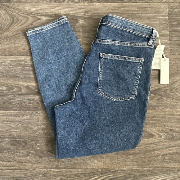 NWT Aritzia Size 31 Nyla Hi-Rise Skinny Jeans Medium Blue Denim Forum High Waist - Picture 1 of 12